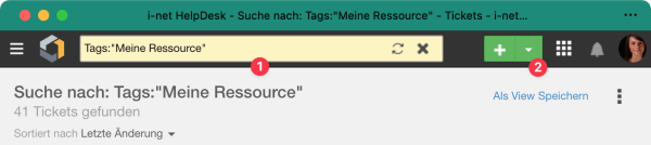 Suche als View speichern