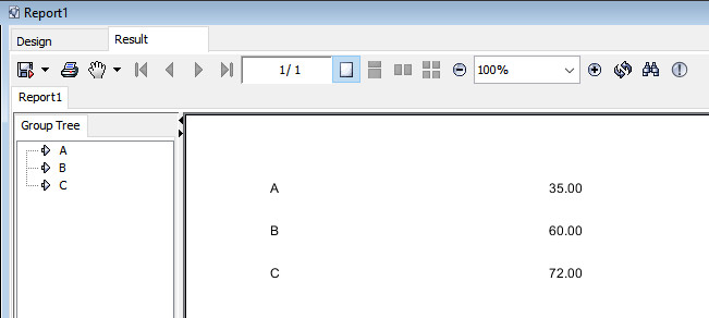 report result