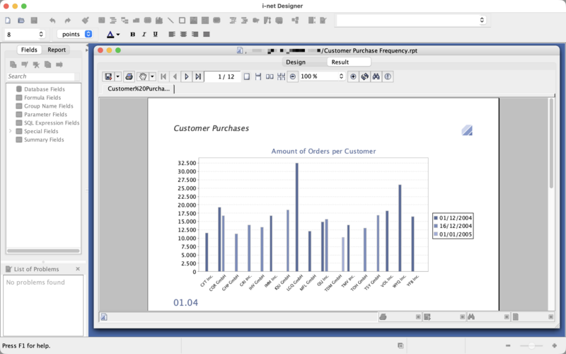 Report File (RPT) export as displayed in the Designer or export dialog.